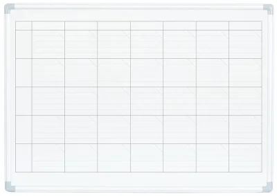 Bela tabla, mesečni planer 60x90