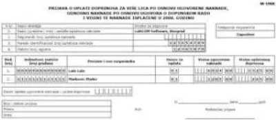 Obrazac M-UNK Optimum