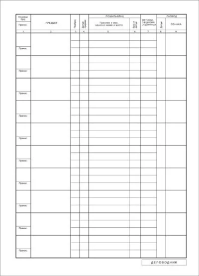 Format delovodnika od 100 lista je  B4.