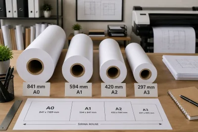 A0, A1, A2 i A3 papir za ploter: kako odabrati pravu širinu rolne