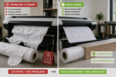 Zašto se papir za ploter gužva i kako izbeći zastoje u štampi