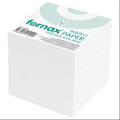 Papir za kocku 9x9x9cm lajmovan Fornax 466 beli