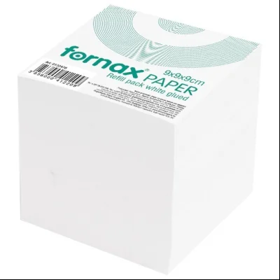 Papir za kocku 9x9x9cm lajmovan Fornax 466 beli