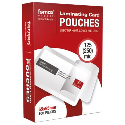 Folija za plastificiranje 125my 65x95mm sjajna pk100 Fornax 2184