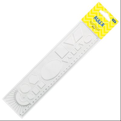 Lenjir pvc 30cmx7cm sa geometrijskim telima Educa 3976 blister