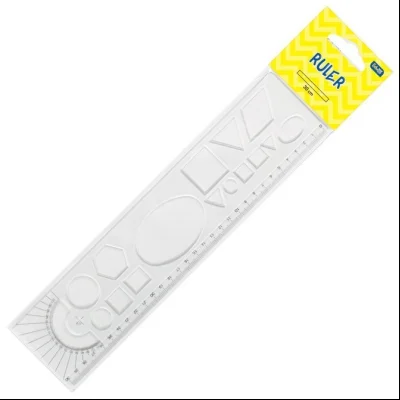 Lenjir pvc 30cmx7cm sa geometrijskim telima Educa 3976 blister