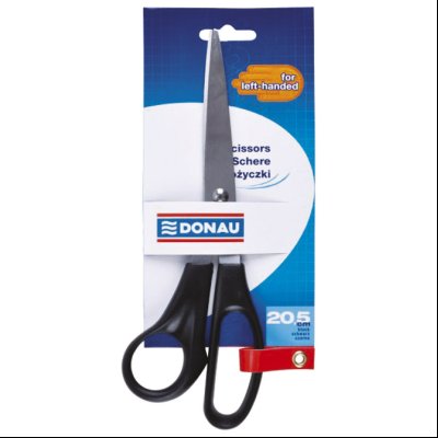 Makaze kancelarijske 20,5cm za levoruke Donau 7920101PL-01 crne blister