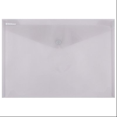 Fascikla koverta s dugmetom A4 pp Donau 8544001PL-02 providna boja dima