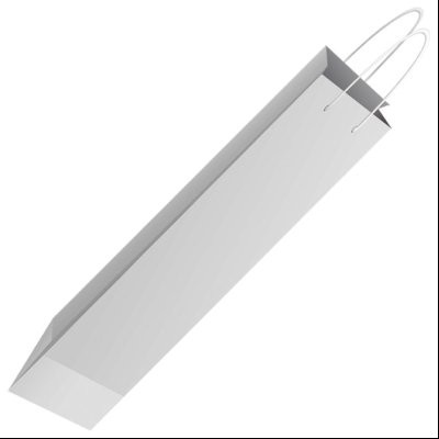 Kese ukrasne-flaša 13x40x8cm sjajne plastificirane Fornax bele