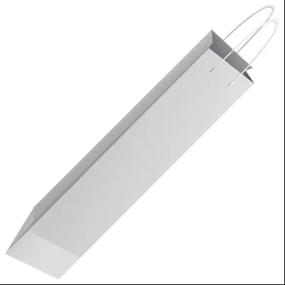 Kese ukrasne-flaša 13x40x8cm sjajne plastificirane Fornax bele