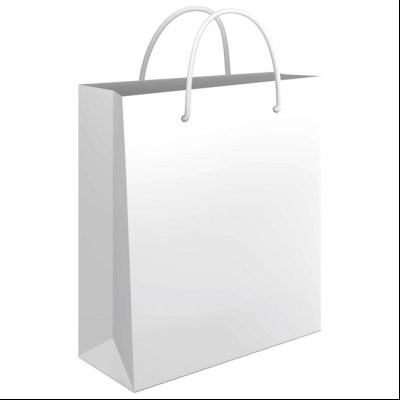 Kese ukrasne srednje 24x39x9cm sjajne plastificirane Fornax bele