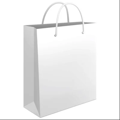 Kese ukrasne srednje 24x39x9cm sjajne plastificirane Fornax bele