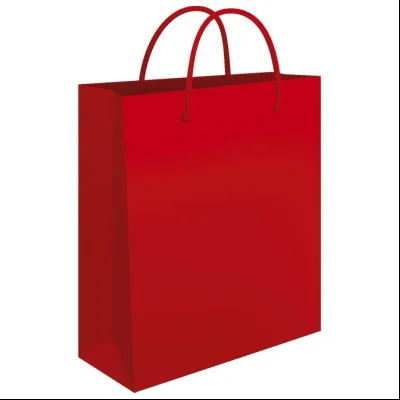 Kese ukrasne velike 34x39x10cm sjajne plastificirane Fornax crvene