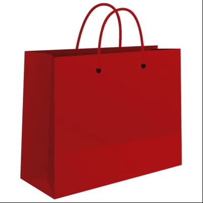 Kese ukrasne-butik jumbo 50x37x12cm sjajne plastificirane Fornax crvene