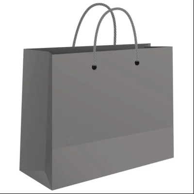 Kese ukrasne-butik jumbo 50x37x12cm sjajne plastificirane Fornax srebrne