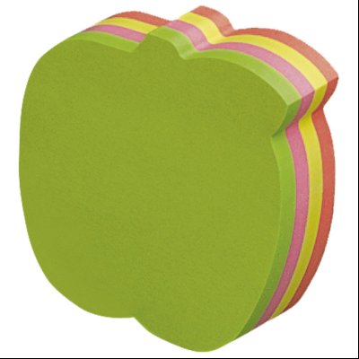 Blok samolepljiv oblik 70x70mm 200L Jabuka Info Notes 5830-39 neon-sortirano blister