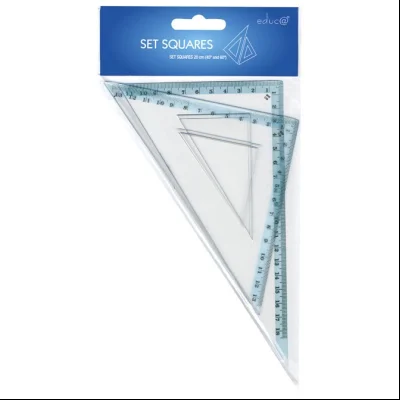 Trougao pvc 18cm (45°+60°) pk2 srednji Educa 9818 blister