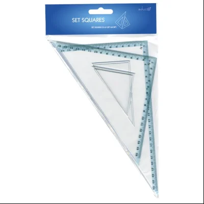 Trougao pvc 25cm (45°+60°) pk2 veliki Educa 9819 blister