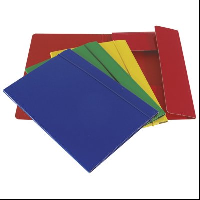 Fascikla klapna s gumicom karton plastificirana A5 Fornax 10435 sortirano