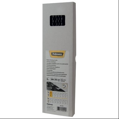 Spirala plastična fi- 6mm (2-20 listova) pk100 Fellowes 5345307 crna