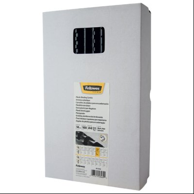 Spirala plastična fi-14mm (81-100 listova) pk100 Fellowes 5346907 crna