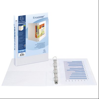 Mapa uložna 4D prstena-fi30/rikna-47mm (275 listova) A4 pp 2 folije Exacompta 51942E bela