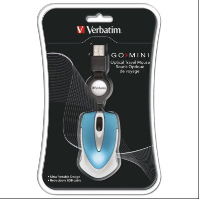 Miš usb 3tipke optički Go Mini travel Verbatim 49022 plavi blister