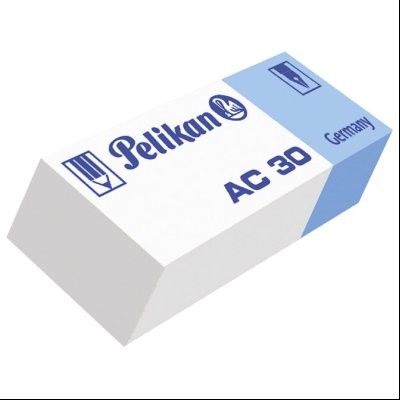 Gumica plastična AC30 Pelikan 606079 belo-plava
