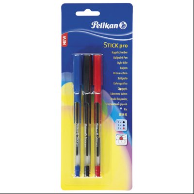 Olovka hemijska StickPro pk3 Pelikan 913053 sortirano blister!!