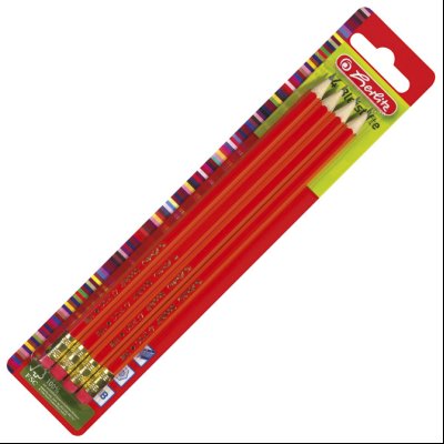 Olovka grafitna HB s gumicom Scolair pk4 Herlitz 08670408 blister!!