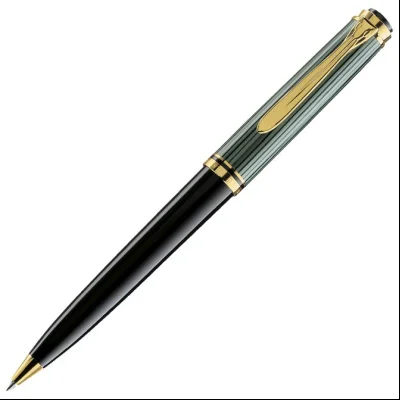 Olovka hemijska Souveran K800+kožna bela futrola+poklon kutija G30 Pelikan 996991 zeleno-crna
