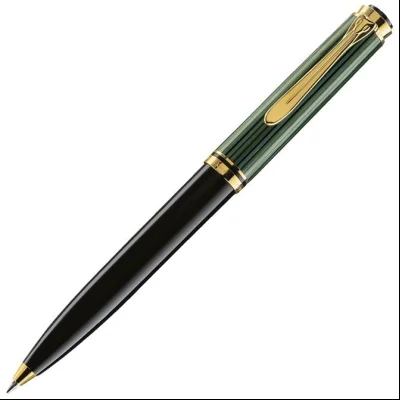 Olovka hemijska Souveran K600+kožna bela futrola+poklon kutija G30 Pelikan 980086 zeleno-crna