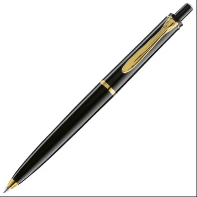 Olovka hemijska Classic K200+kožna bela futrola+poklon kutija G30Pelikan 996686 crna