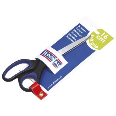 Makaze kancelarijske 16,5cm (anatomski ulošci) Donau 7922301PL-10 crno-plave blister