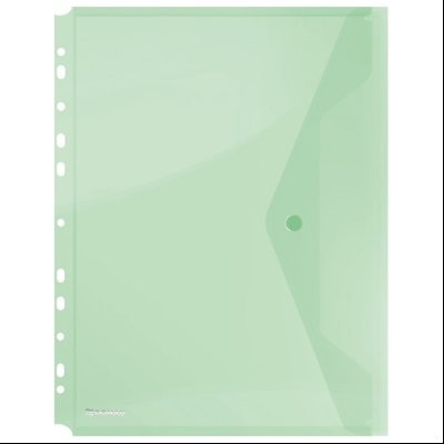 Fascikla koverta s dugmetom A4 pp uložna Donau 8540001PL-06 providno zelena