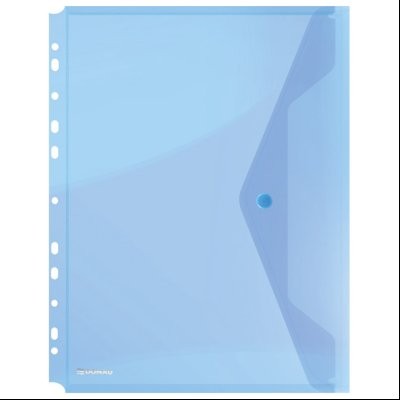 Fascikla koverta s dugmetom A4 pp uložna Donau 8540001PL-10 providno plava