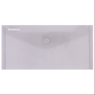 Fascikla koverta s dugmetom DL pp Donau 8548001PL-02 providna boja dima