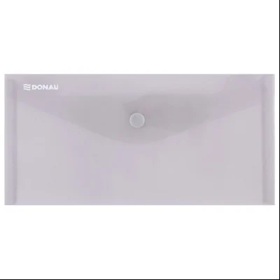 Fascikla koverta s dugmetom DL pp Donau 8548001PL-02 providna boja dima
