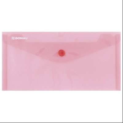 Fascikla koverta s dugmetom DL pp Donau 8548001PL-04 providno crvena