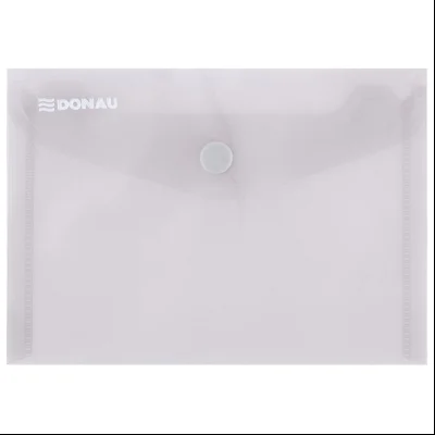 Fascikla koverta s dugmetom A6 pp Donau 8549001PL-02 providna boja dima
