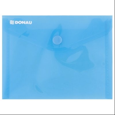 Fascikla koverta s dugmetom A6 pp Donau 8549001PL-10 providno plava