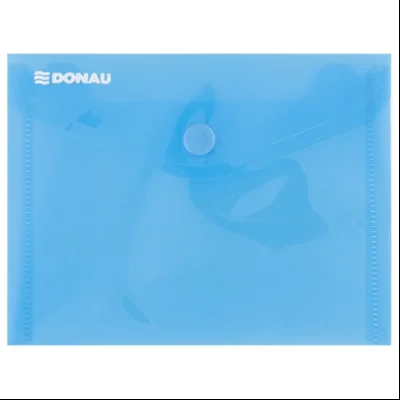 Fascikla koverta s dugmetom A6 pp Donau 8549001PL-10 providno plava