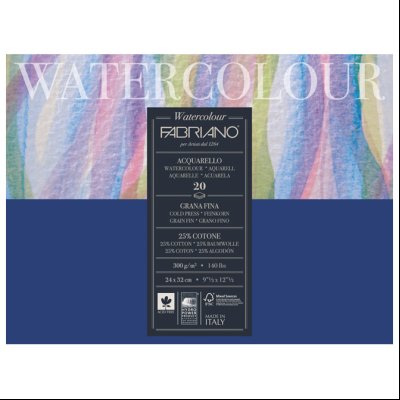 Blok Watercolour 24x32cm 20L 200g (cold pressed/grana fina) Fabriano 72612432