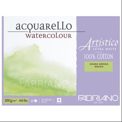 Blok Watercolour Artistico Extra Z.23x30,5cm 20L 300g (rough/grana grossa) Fabriano 19322330
