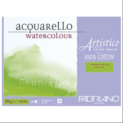 Blok Watercolour Artistico Extra Z.30,5x45,5cm 20L 300g (rough/grana grossa) Fabriano 19323045