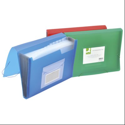 Mapa za kućni budžet 6 pregrada s gumicom A4 pp Q-Connect Donau KF16597 providno crvena