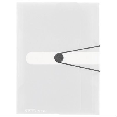 Fascikla klapna s gumicom pp A4 Herlitz 11206448 bela