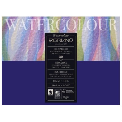 Blok Watercolour 36x48cm 20L 300g (cold pressed/grana fina) Fabriano 73613648