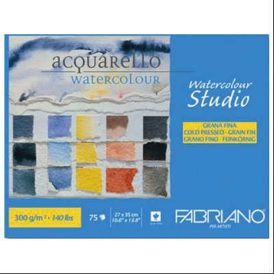 Blok Watercolour Studio Maxi 27x35cm 75L 300g (cold pressed/grana fina) Fabriano 75302735