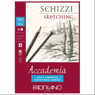 Blok Accademia Schizzi Sketching 21x29,7cm 50L 120g Fabriano 41122129
